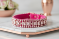 Pink Rhinestone Bling Dog Collar