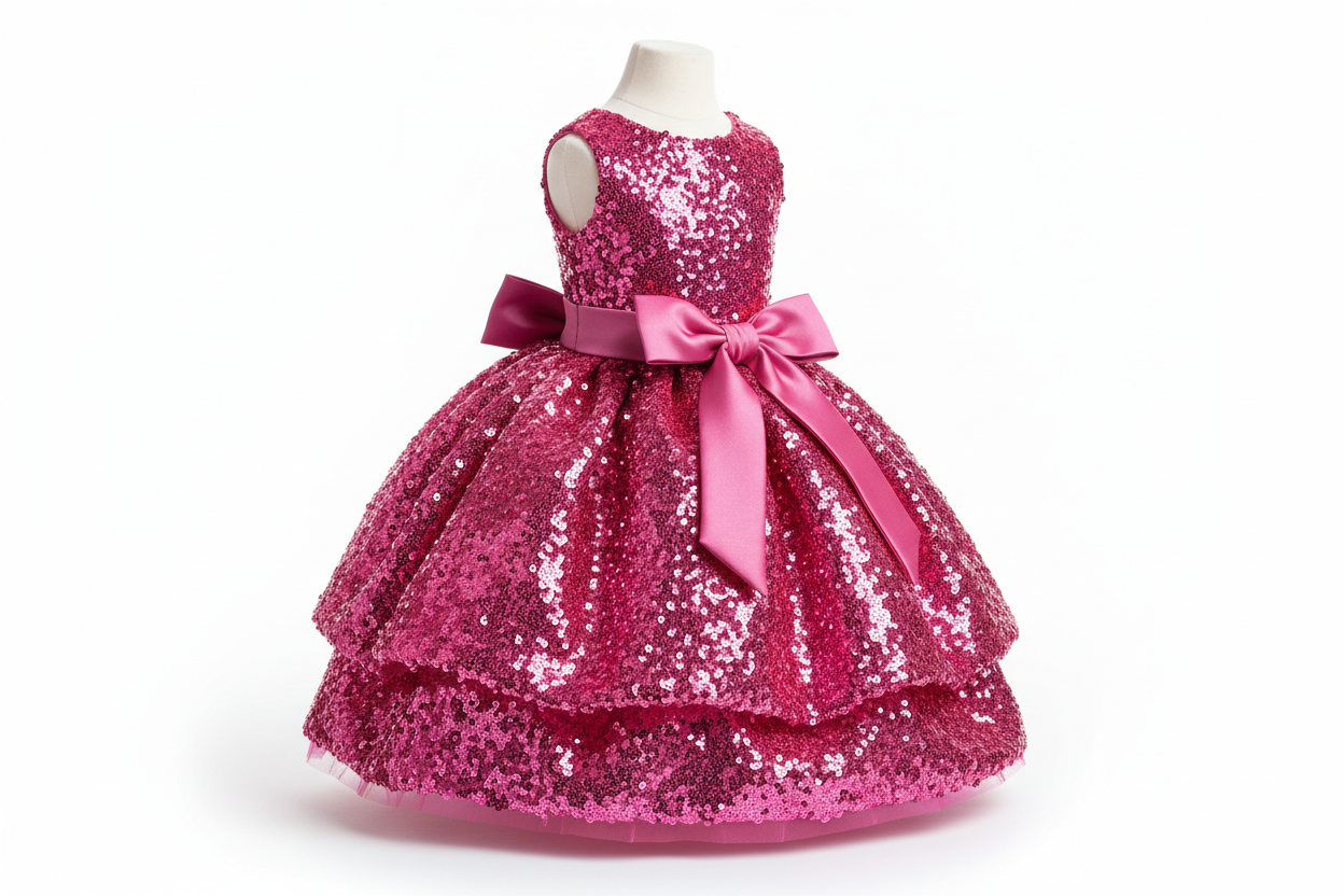 Hot Pink Sequin Ballgown Dog Dress