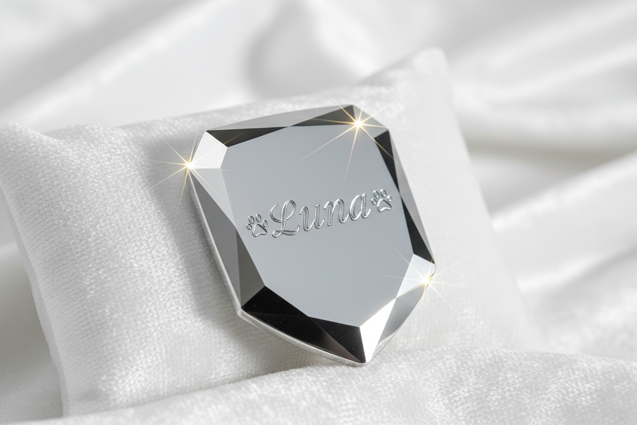 Diamond-Cut Pet Name Tag