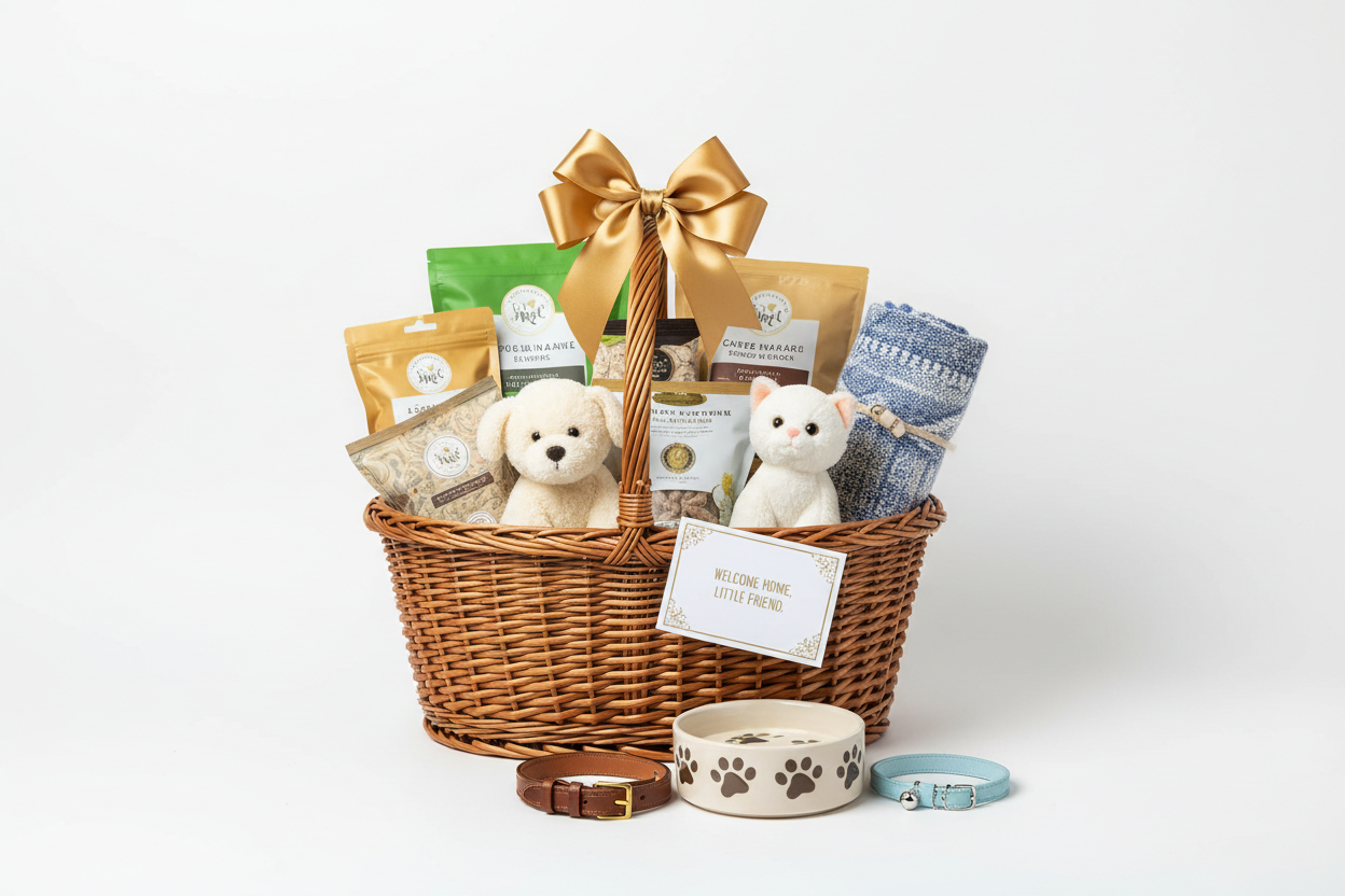 Luxury New Pet Welcome Gift Basket