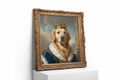 Royal Custom Pet Portrait in Gold Frame