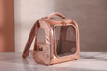 Rose Gold Metallic Pet Backpack Carrier