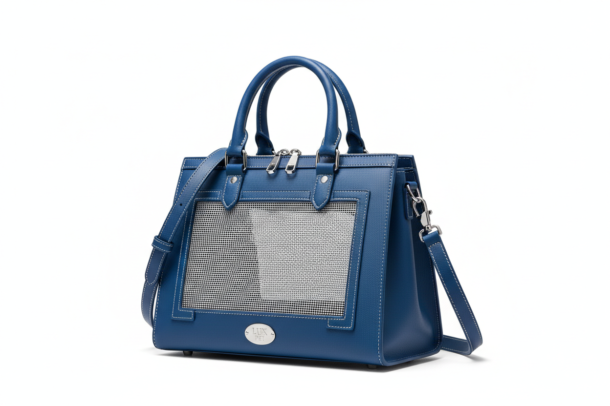 Cobalt Blue Structured Pet Carrier