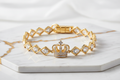 Gold Chain & Diamond-Cut Dog Collar
