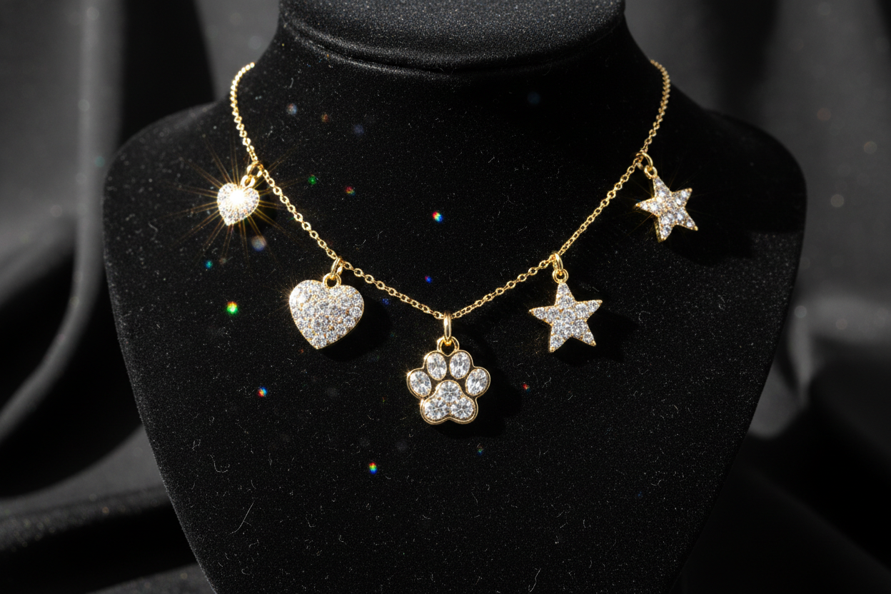 Swarovski Crystal Pet Charm Necklace
