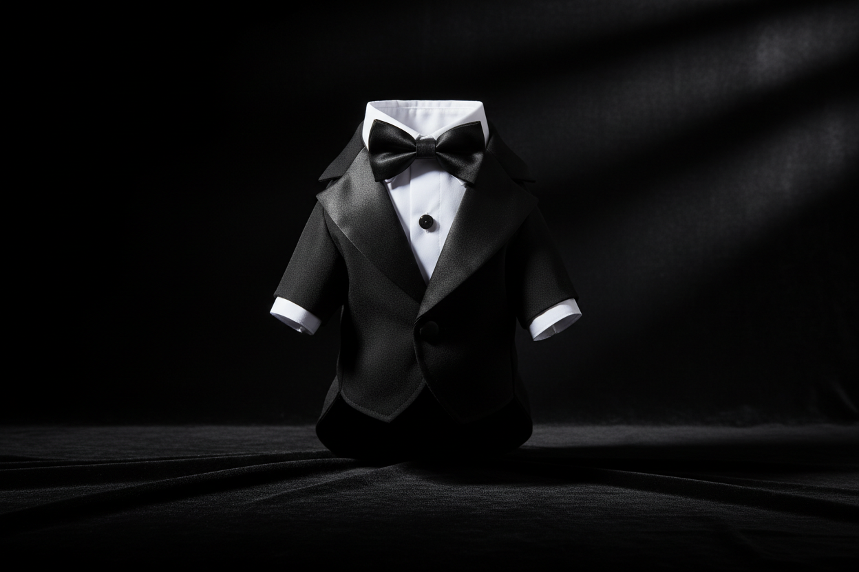 Black Tuxedo Dog Suit