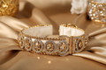 Champagne Diamanté Dog Collar