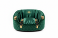 Emerald Green Velvet Jewel Pet Car Seat