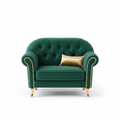 Velvet & Gold Nail Head Pet Sofa