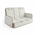 Quilted Velvet & Gold Piping Pet Car Seat Cover