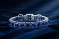 Cobalt Blue Sapphire Crystal Dog Collar
