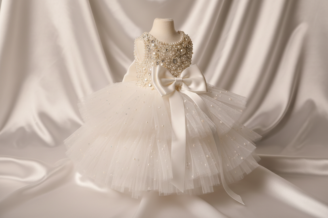 Pearl Tutu Bridal Dog Dress