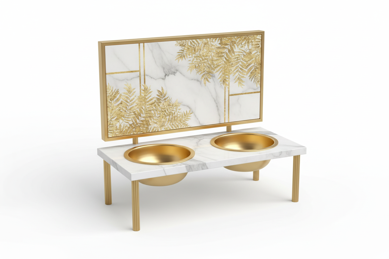 Marble & Gold Pet Corner Décor Shelf