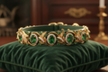 Emerald Green & Gold Dog Collar
