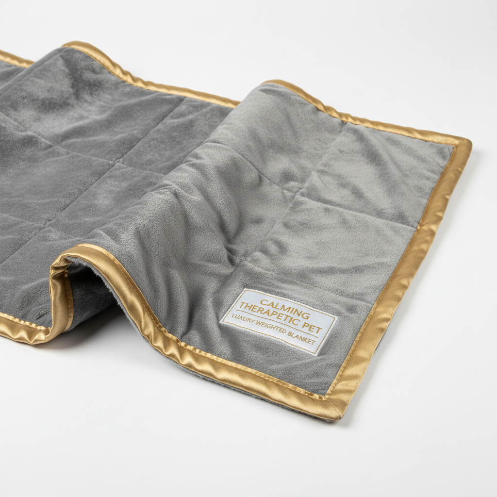 Velvet Weighted Calming Pet Blanket