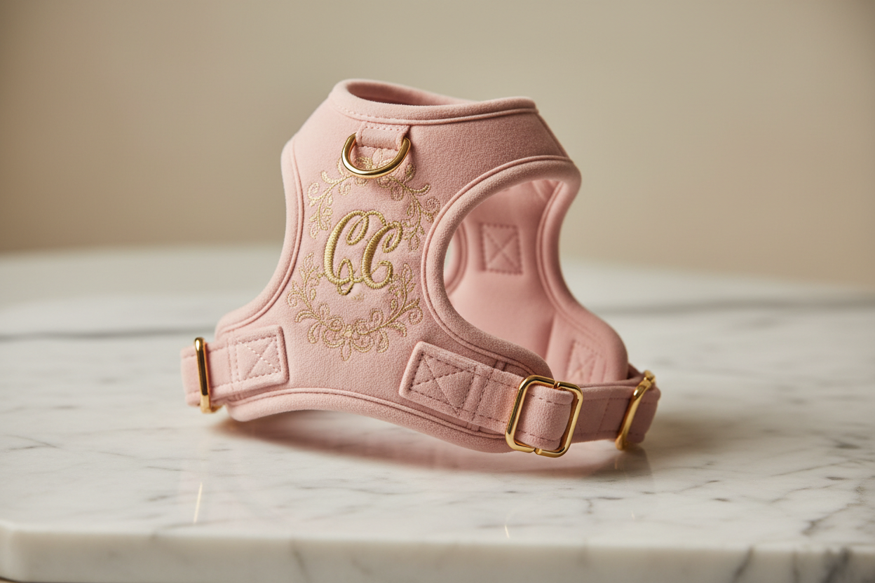 Embroidered Monogram Pet Harness