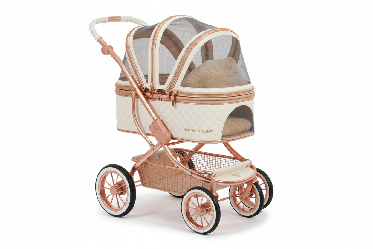 Rose Gold Luxury Pet Strollers