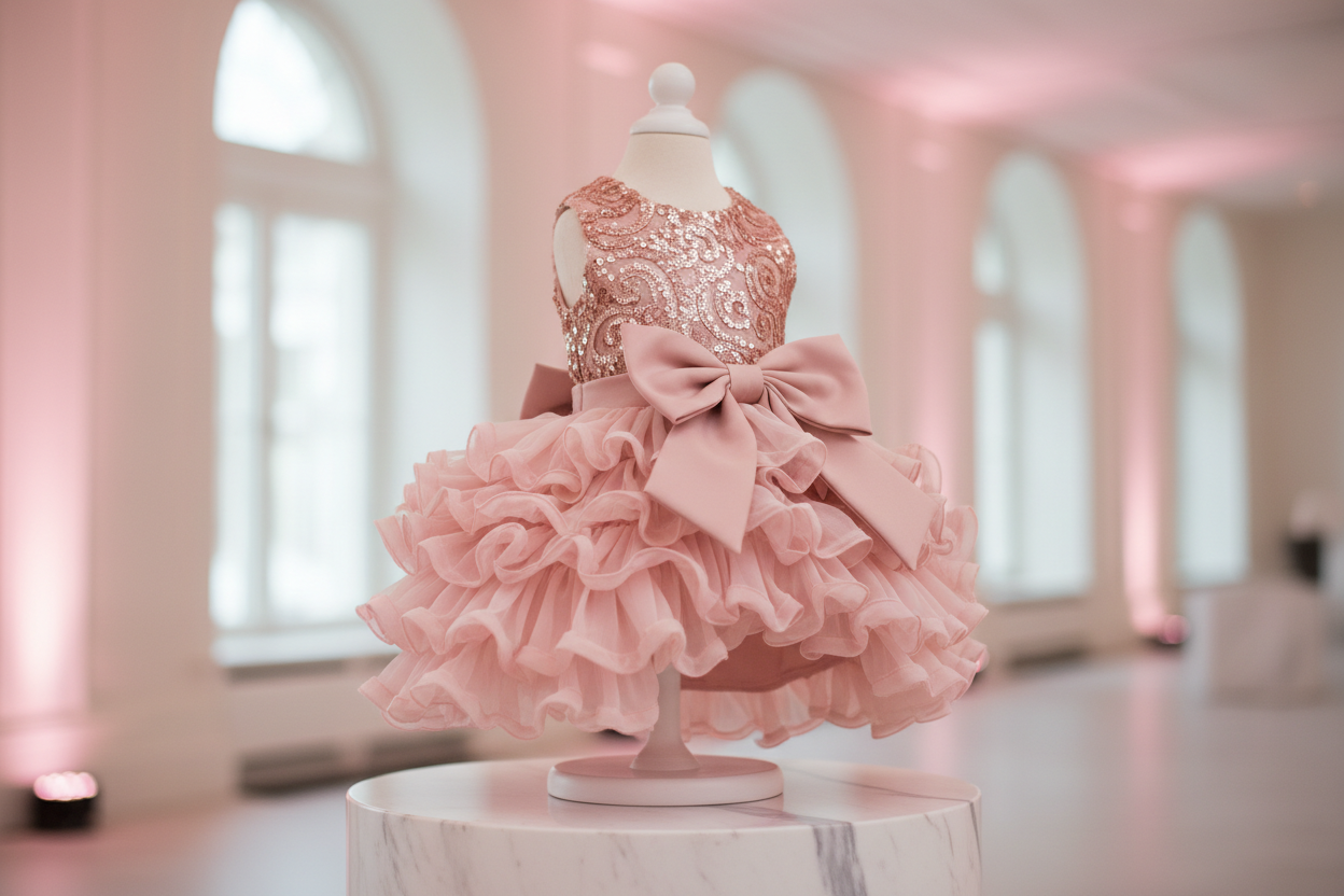 Blush Ruffle Couture Dog Dress