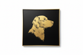 Gold & Black Custom Pet Silhouette Canvas Art