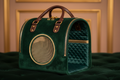 Emerald Green Velvet Pet Carrier