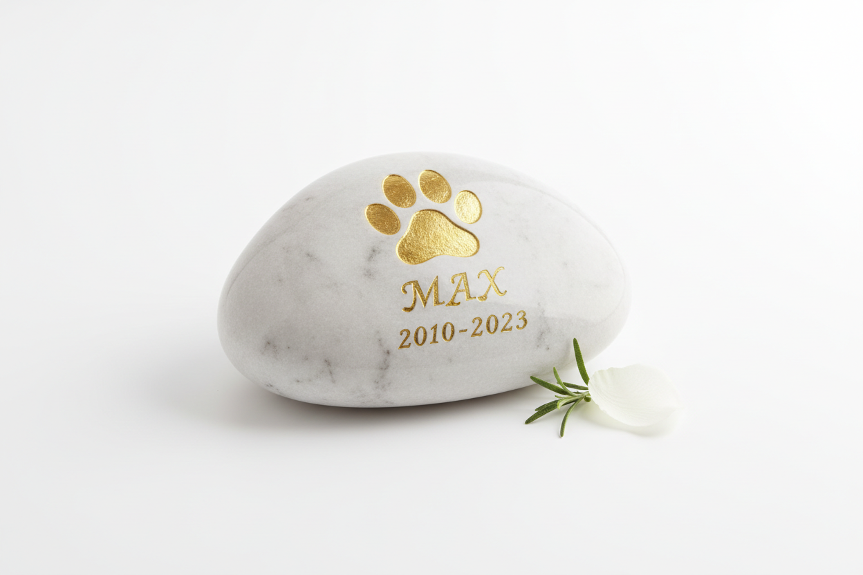 Engraved Marble Pet Memorial Garden Stone